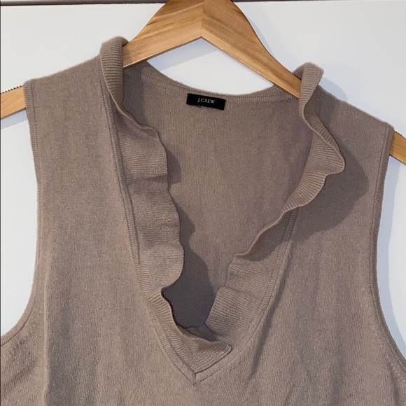 J. Crew Cashmere Sweater Vest - Tan Only - Picture 2 of 10